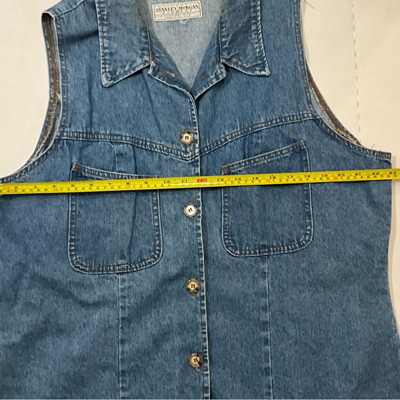 Vintage Stanley Morgan Women’s Blue Jean Vest XL or 2XL - Picture 16 of 16